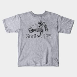 Vintage Horse Smile Kids T-Shirt